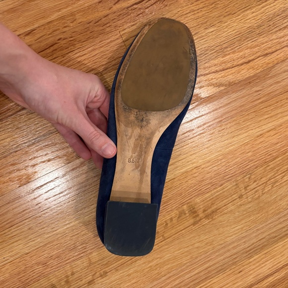 Tory Burch Navy Suede Flats, Size 8.5 - Picture 5 of 7